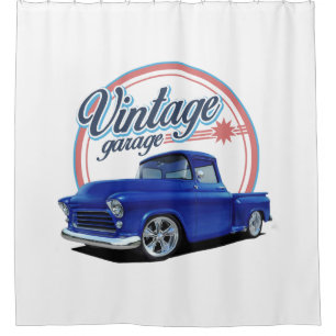 Cortina Para Box Garagem do vintage no azul