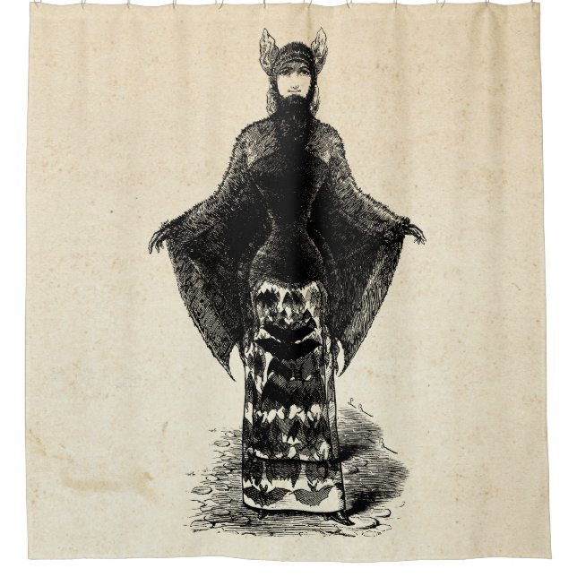 Cortina Para Box Garota Vitoriana na Figurina de Bat I (Frente)