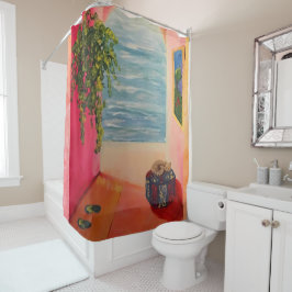 Cortina Para Box Gatinho na costa