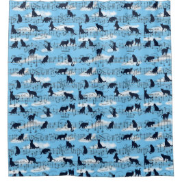 Cortina Para Box gatinhos musicais