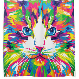 Cortina Para Box Gato-abstrato