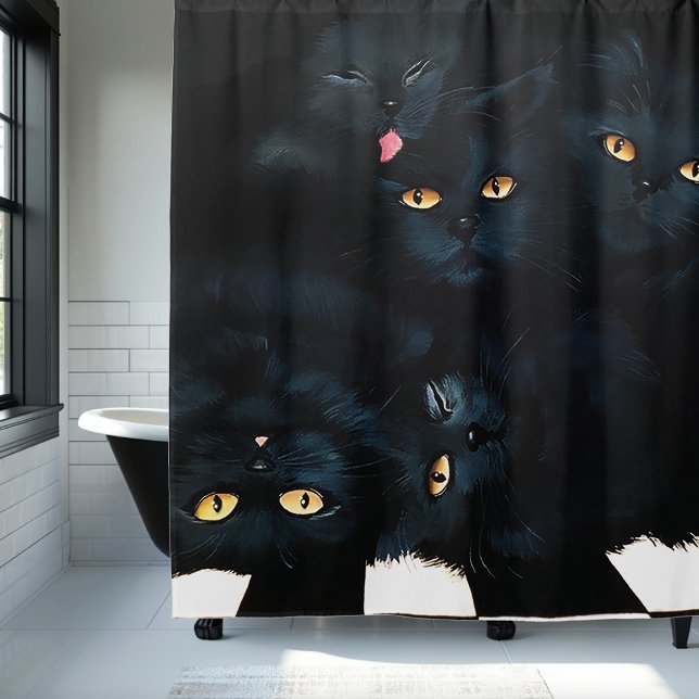 Cortina Para Box Gato de Gato Negro (Criador carregado)