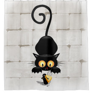 Cortina Para Box Gato e Rato com Personagens de desenho animados Di