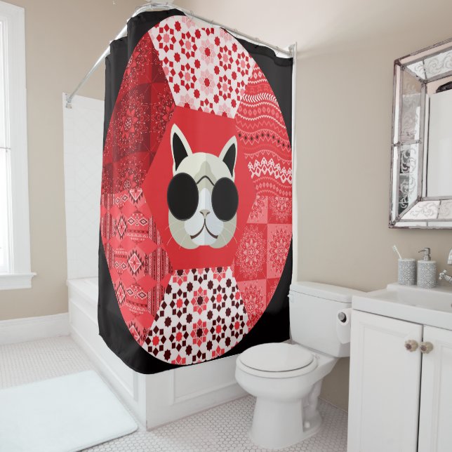 Cortina Para Box Gato nos óculos de sol (In Situ)