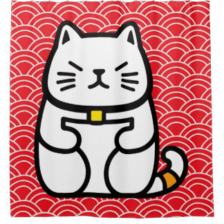Cortina Para Box Gato Sortudo Japonês ou Maneki-Neko