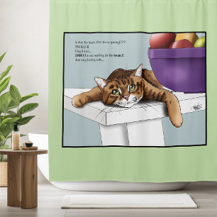 Cortina Para Box Gatos Atraentes Laranja Tabby Tratam de Comédia na