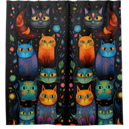 Cortina Para Box Gatos azuis