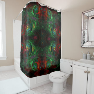 Cortina Para Box Genesis Abstrato Art Verde