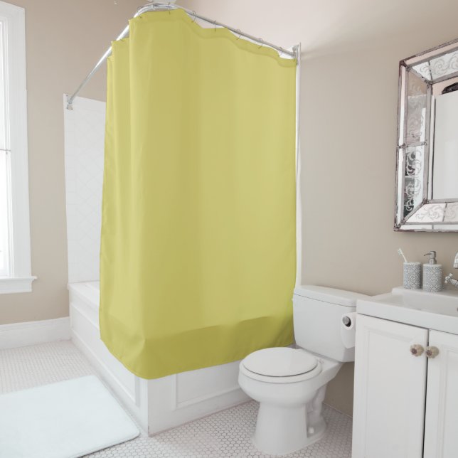 Cortina Para Box Gentle Warm Yellow Decorative Shower Curtain (In Situ)