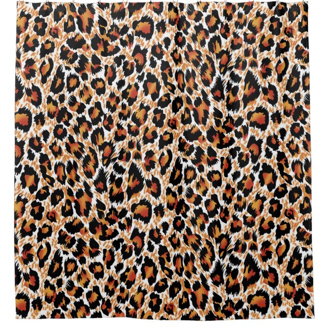 Cortina Para Box Geometria Leopard: Ilustração Padrão (Frente)