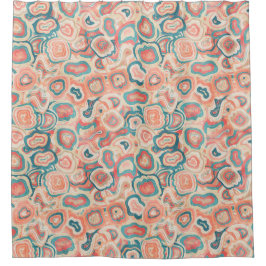 Cortina Para Box Geometric Coral Shapes