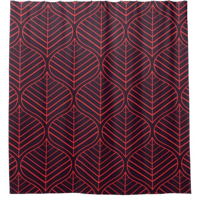 Cortina Para Box Geometric leaves seamless pattern. Abstract textur (Frente)