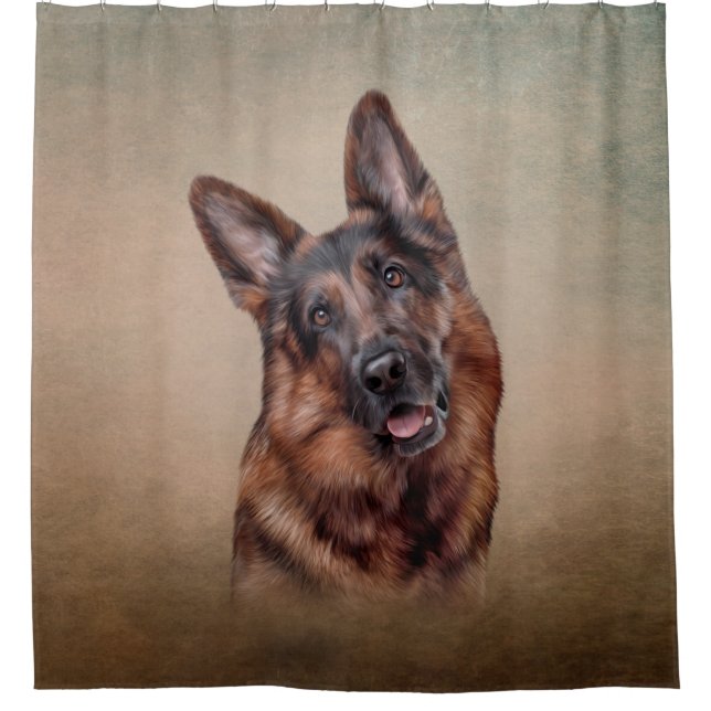 Cortina Para Box German shepherd de desenho (Frente)