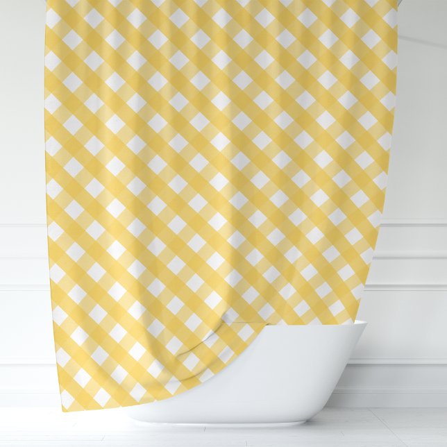 Cortina Para Box Gingham Amarelo Ensolarado  (Criador carregado)