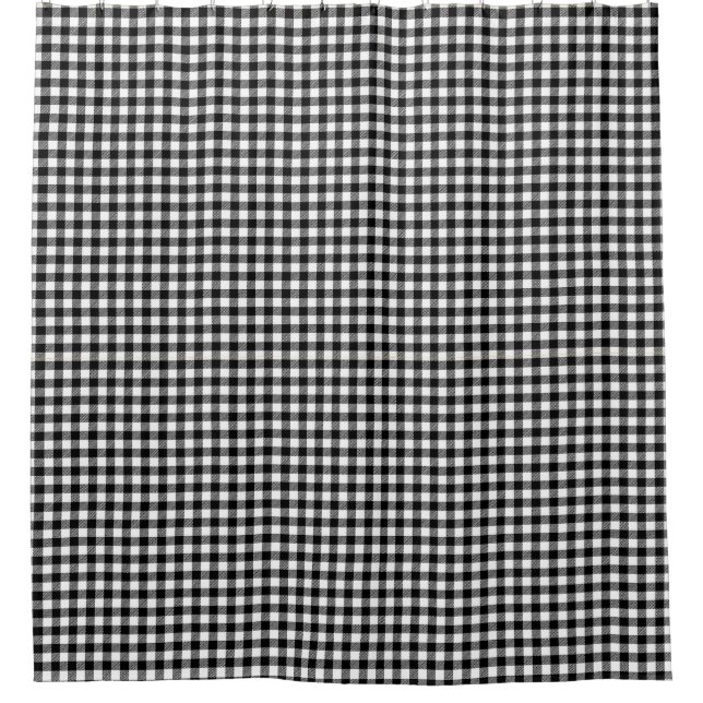 Cortina Para Box gingham preto (Frente)