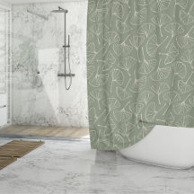 Ginkgo Leaves Japandi Neutral Botanical Sage Green