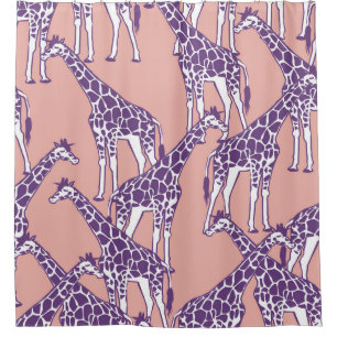 Cortina Para Box Giraffe Colorful Spots Vintage Safari Ilustração