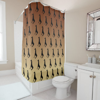 Cortina Para Box Giraffe Silhouette Pattern