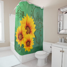 Cortina Para Box Girassóis