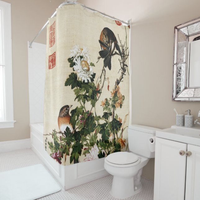 Cortina Para Box Giuseppe Castiglione - Chrysanthemum Fine Art (In Situ)