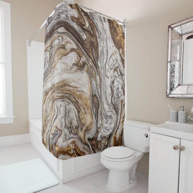 Cortina Para Box glamour 001 cores castanhas líquidas (In Situ)