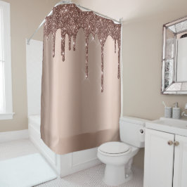 Cortina Para Box Glitter Brilhante Coloca Rosa Rosa Dourada Blush G