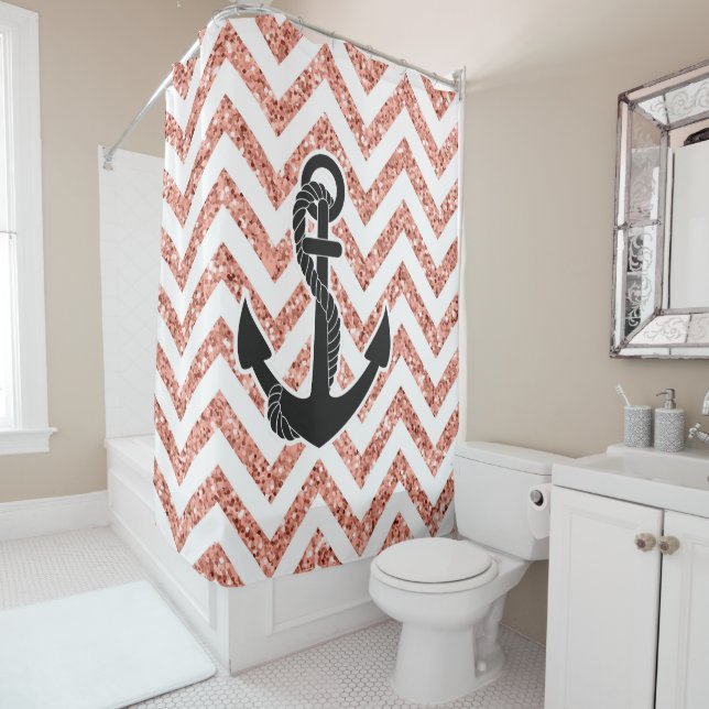 Cortina Para Box Glitter Chevrons (In Situ)