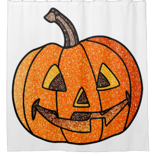 Cortina Para Box Glitter Jack O'Lantern