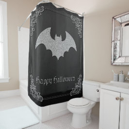 Cortina Para Box Glittery Bat Halloween