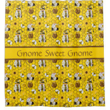 Gnomos Personalizados Fazendo Mel Floral Amarelo