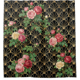 Cortina Para Box Gold Rose Trellis
