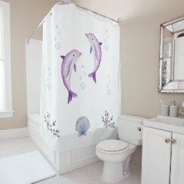 Cortina Para Box Golfinhos e concha marítima