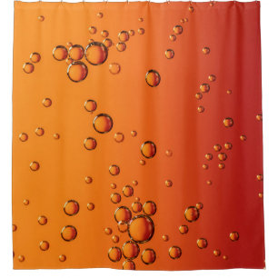 Cortina Para Box Gotas de água na superfície laranja