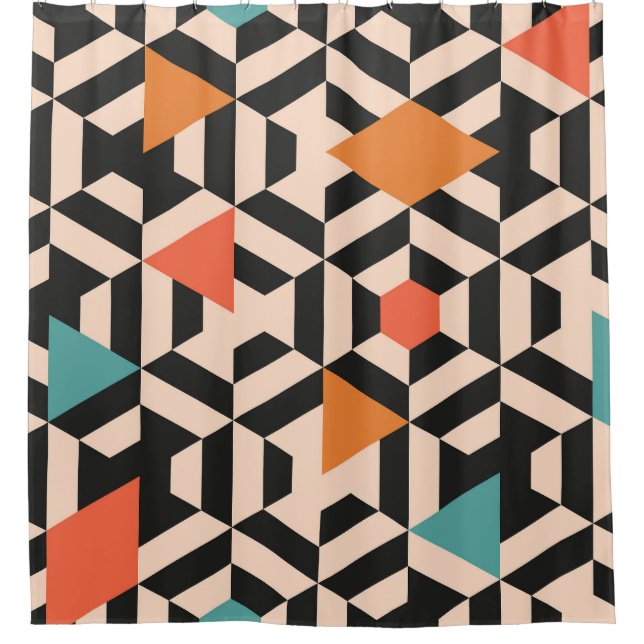 Cortina Para Box Gouache Digital Simétrico Foloral (Frente)