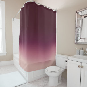 Cortina Para Box Gradação Elegante de Ombre Vermelho de Vinho Bor