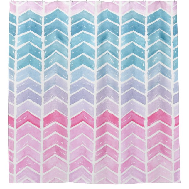 Cortina Para Box Gradient Chevron: Padrão De Arenque De Arenque De  (Frente)