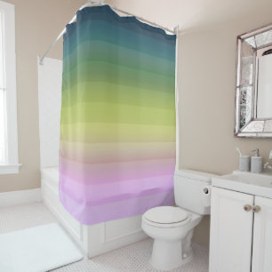 Cortina Para Box Gradient ombre stripe branda verde borrado verde