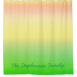 Cortina Para Box Gradiente verde-fino a amarelo com script verde