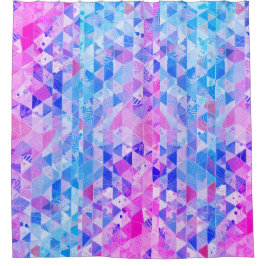 Cortina Para Box Gráficos Magenta Abstrados