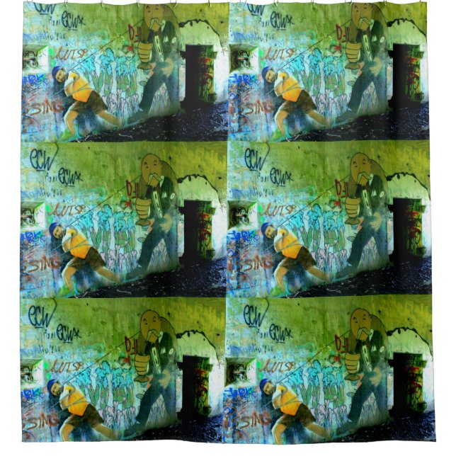 Cortina Para Box grafite wall art (Frente)