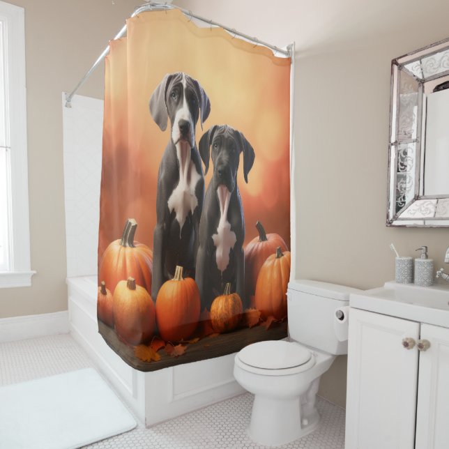 Cortina Para Box Grande Dane Puppy Autumn Delight Pumpkin (In Situ)