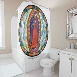 Cortina Para Box Grande Nossa Senhora de Guadalupe Branca