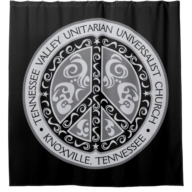 Cortina Para Box Grande Sinal de Paz (Frente)