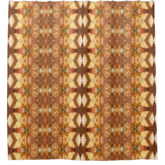 Cortina Para Box Green & Amber Ikat zen (Frente)