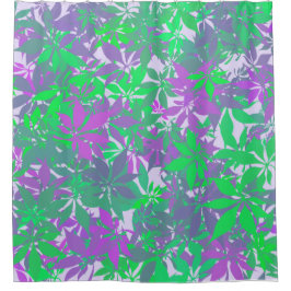 Cortina Para Box Green and Purple Chestnut Leaves