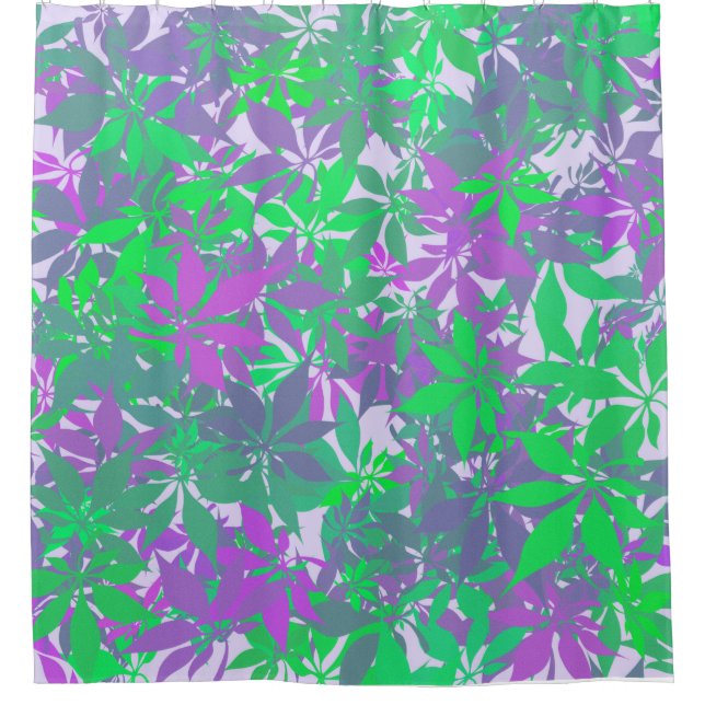 Cortina Para Box Green and Purple Chestnut Leaves (Frente)