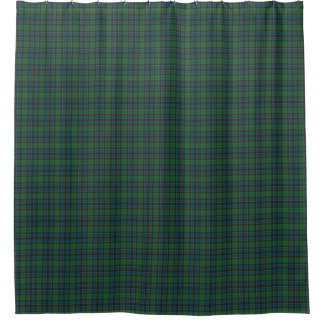 Cortina Para Box Green Blue Tartan Plaid Shower Curtain