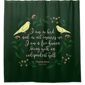 Cortina Para Box Green Floral Bird Cotação Jane Eyre Charlotte Bron