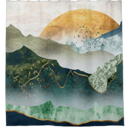 Cortina Para Box Green Golden Mountains