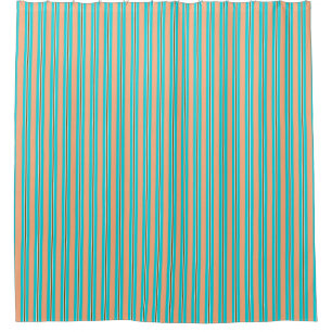 Cortina Para Box Greve de Verão, Aqua, Coral Laranja e Castanho